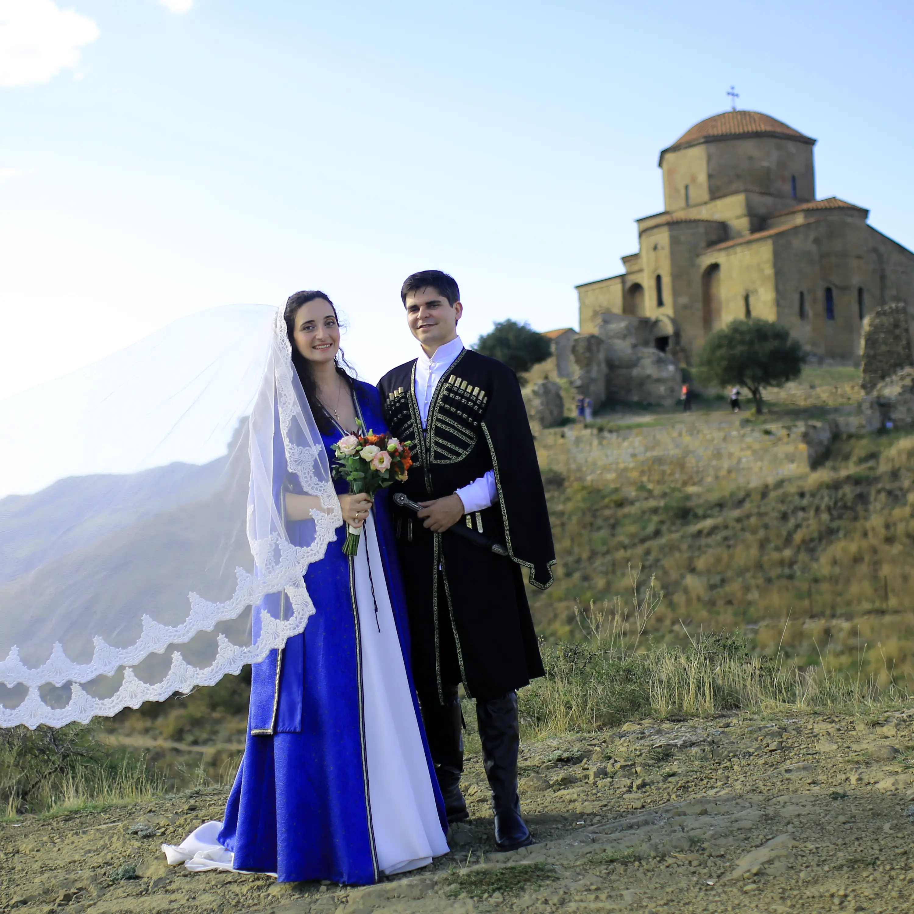 Adam and Ani at their wedding in Georgia